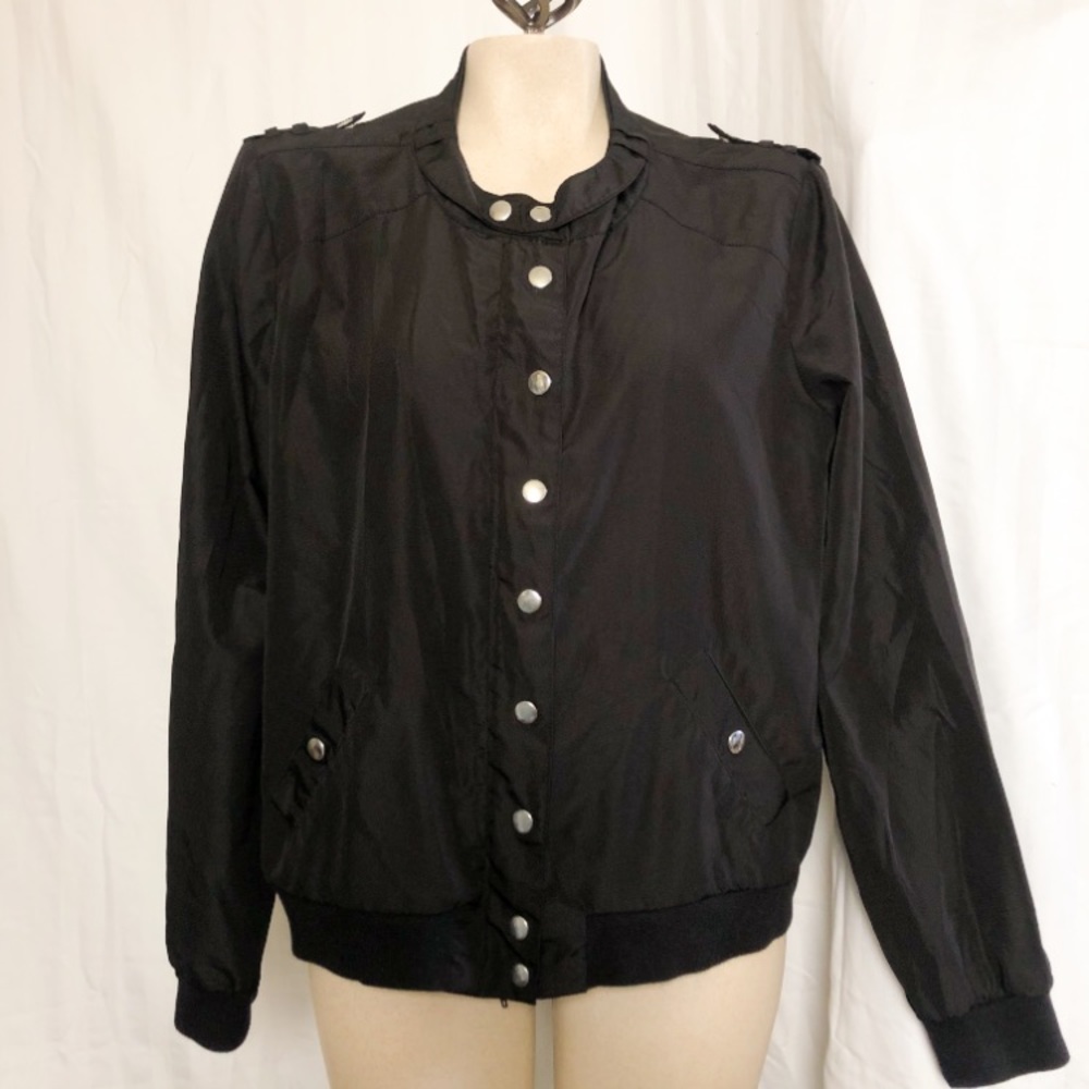 Black Button Detail Jacket